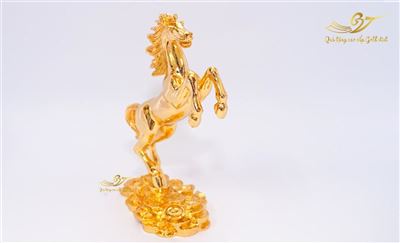 Tượng ngựa phong thuỷ mạ vàng tài lộc - Kim Mã thịnh vượng
