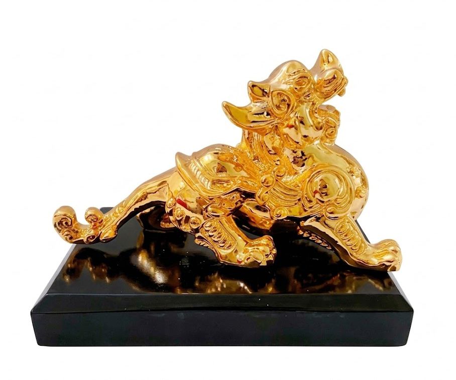 Tượng Tỳ Hưu Mạ Vàng 24k - Sát Khí Trừ Tà Hút Tài Lộc