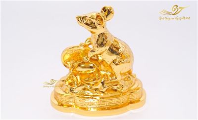 Tượng Chuột Phong Thủy Mạ Vàng (Size lớn)