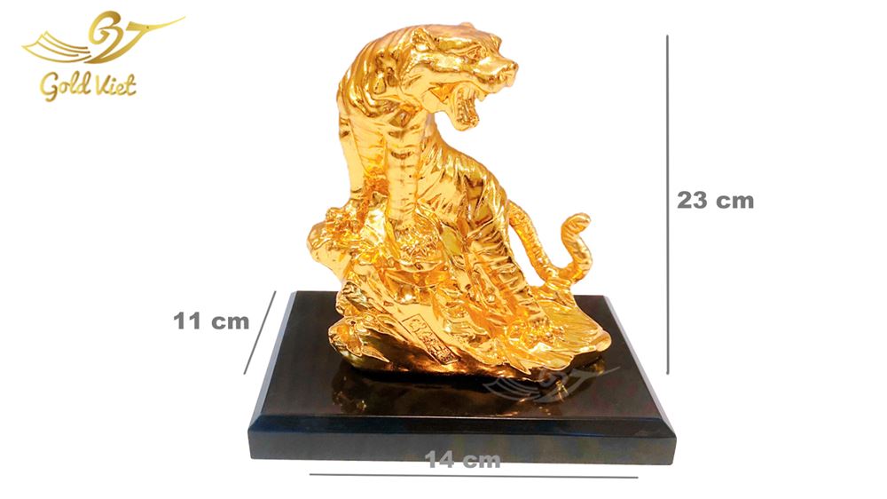 Tượng hổ phong thủy mạ vàng - Sơn Lâm Tài Lộc 