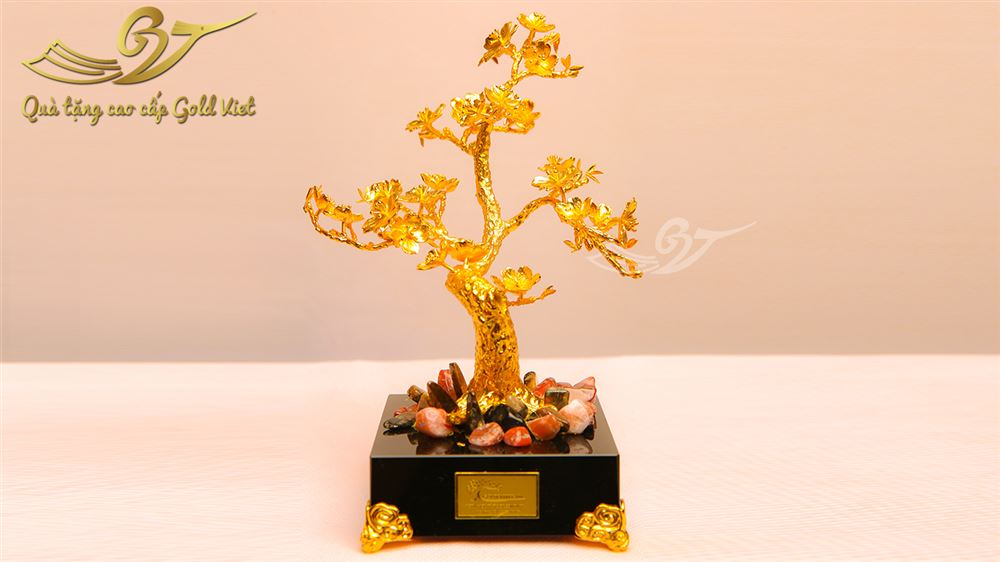 cây hoa đào mạ vàng 1 