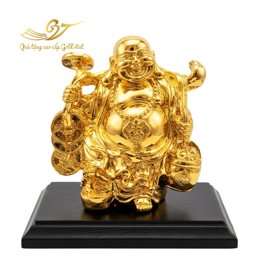Tượng Phật Di Lặc Mạ Vàng Cao Cấp- Quà Tặng Mạ Vàng 24k 