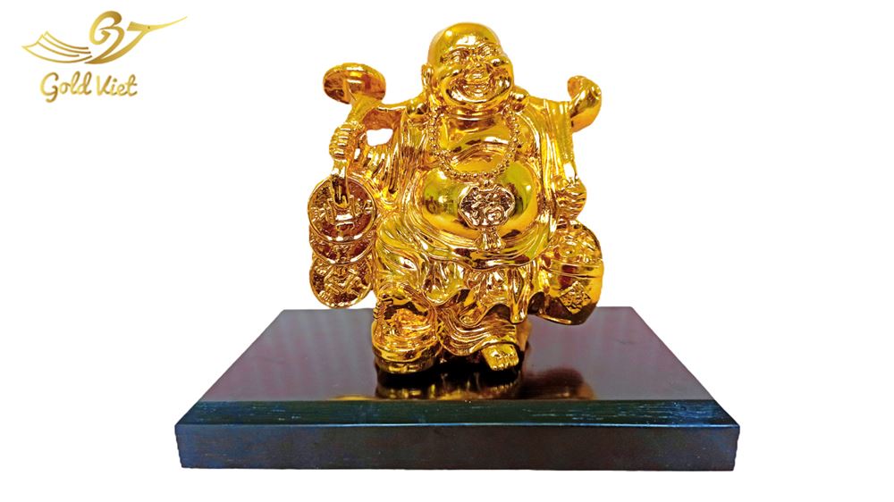 Tượng Phật Di Lặc Mạ Vàng Cao Cấp- Quà Tặng Mạ Vàng 24k 