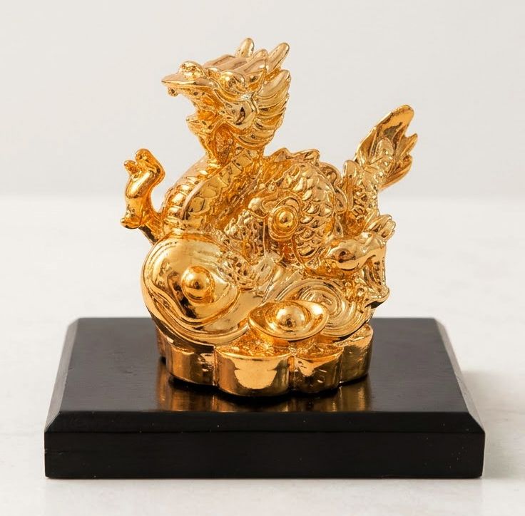Tượng Rồng Tài Lộc Mạ Vàng 24k