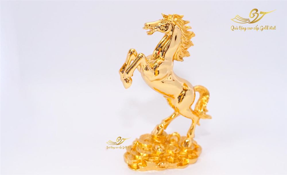 Tượng Ngựa Mạ Vàng 24k - Quà tặng cao cấp Gold Việt