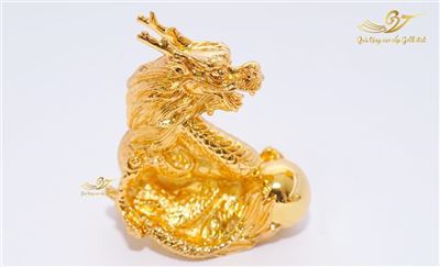 Tượng Rồng Phong Thủy Mạ Vàng - Tượng Linh Vật Cỡ Nhỏ 