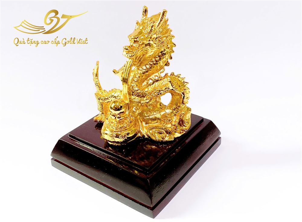 Tượng rồng mạ vàng 24k - Cao 15cm